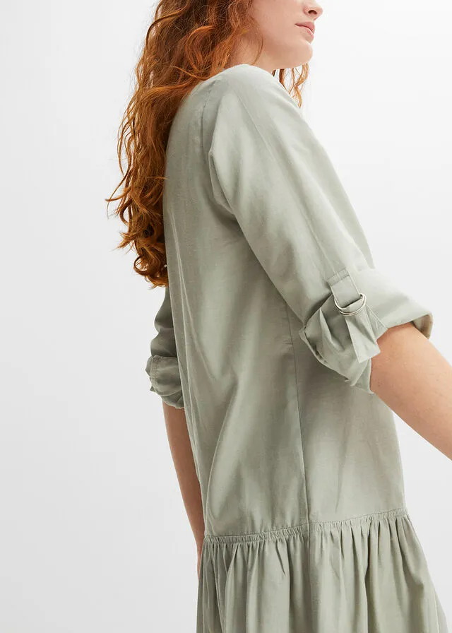Vestido camisero Verde alga