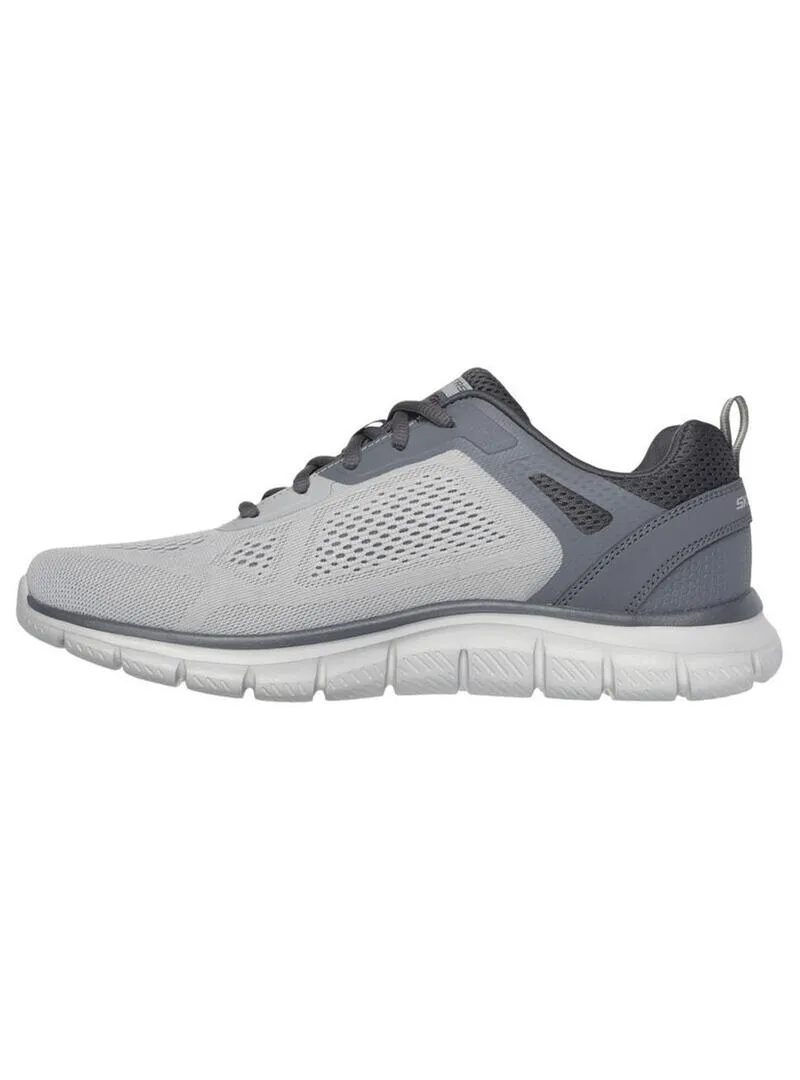 Zapatilla Hombre Skechers Track Gris Claro