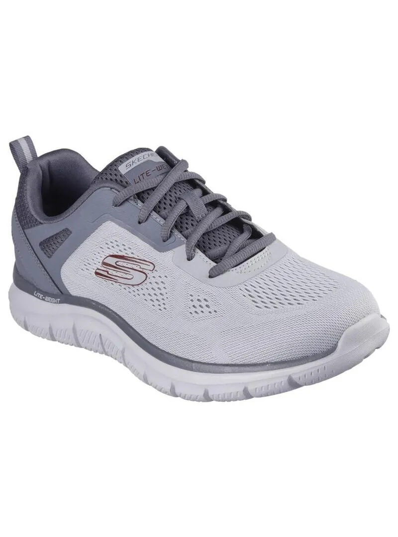 Zapatilla Hombre Skechers Track Gris Claro