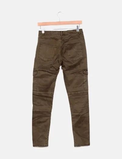 Zara Pantalon cargo verde