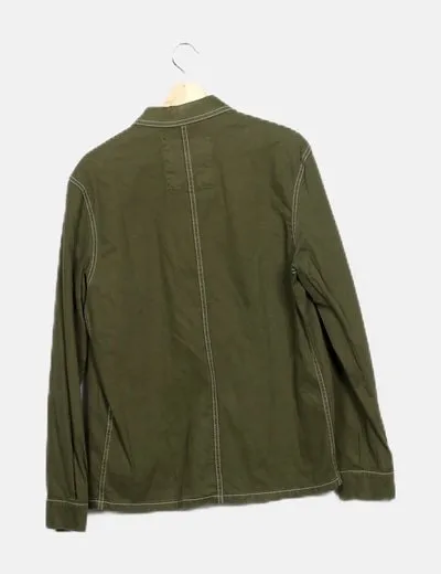 Zara Sobrecamisa vintage verde