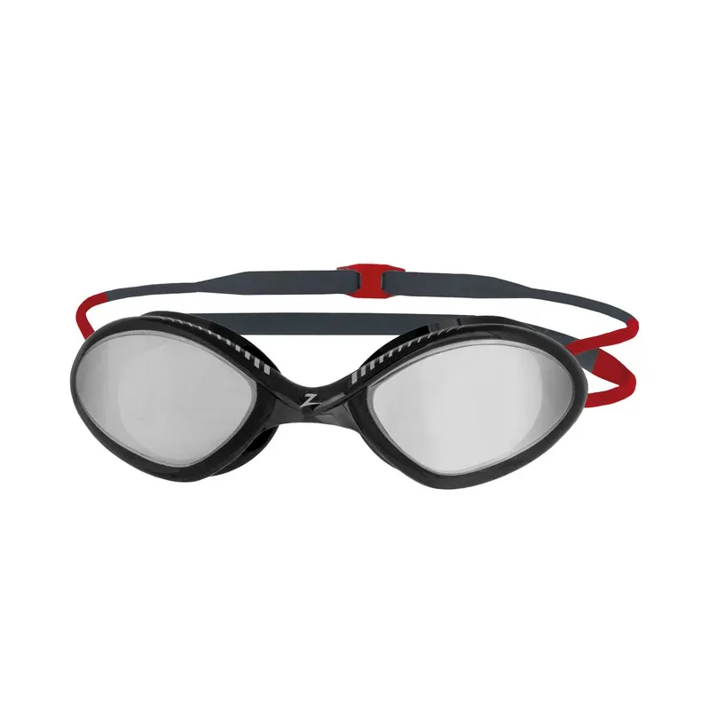 Zoggs gafas Tiger Mirror Gris Rojo Espejo Ahumado Small